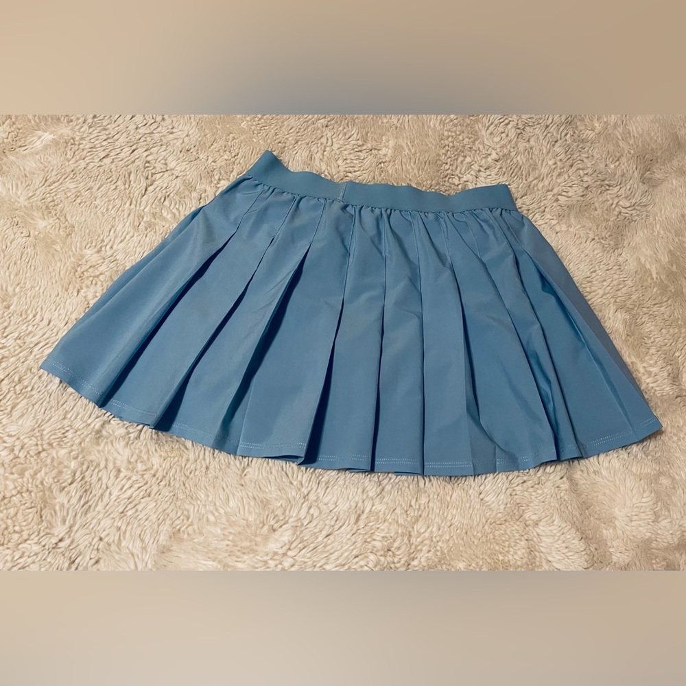 Alo Yoga Varsity Tennis Skirt Pleated Women’s Small Blue Logo Preppy Tennis